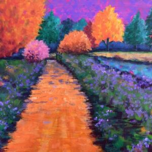 Vibrant Country Path, Meadow & Trees