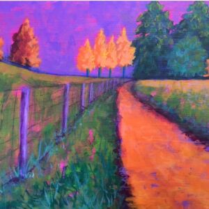 Vibrant Country Path, Meadow & Trees